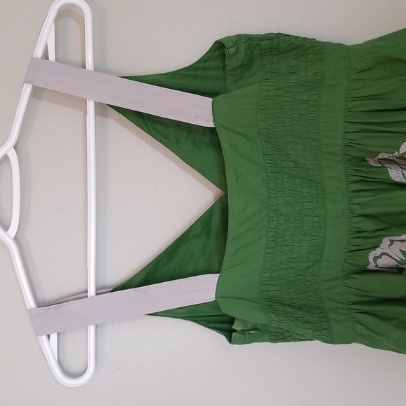 Anthropologie Lithe Green Floral Sundress - Picture 5 of 6